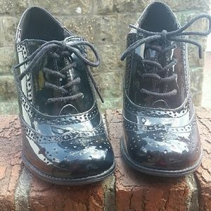 New patent leather heels.